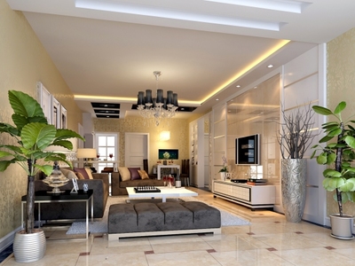 烏魯木齊博洋尚品現(xiàn)代簡約三居室裝修效果圖_126平米4萬裝修設(shè)計(jì)案例